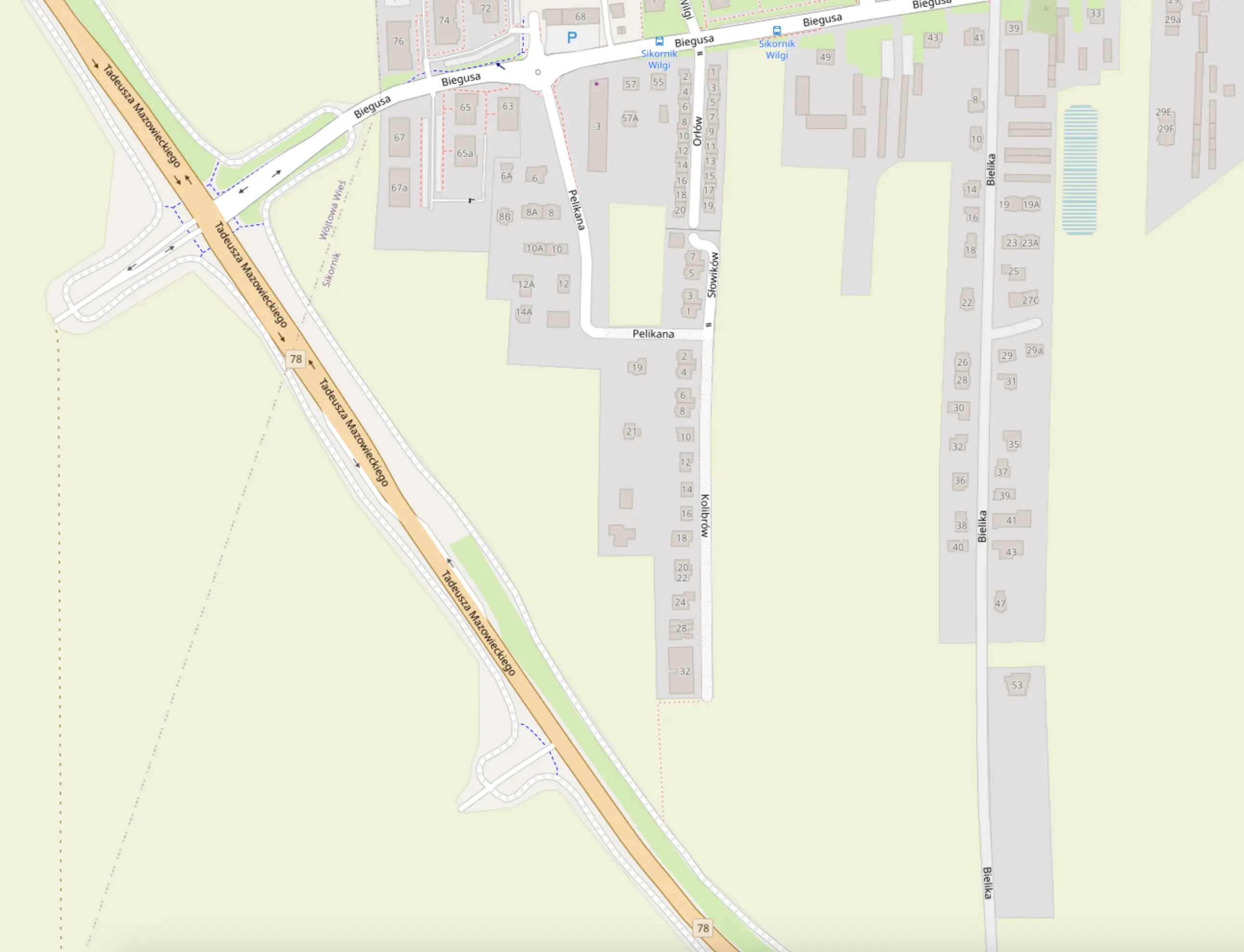 Mapa dojazdu do LUCARÉ, ul. Słoneczna 10, Warszawa